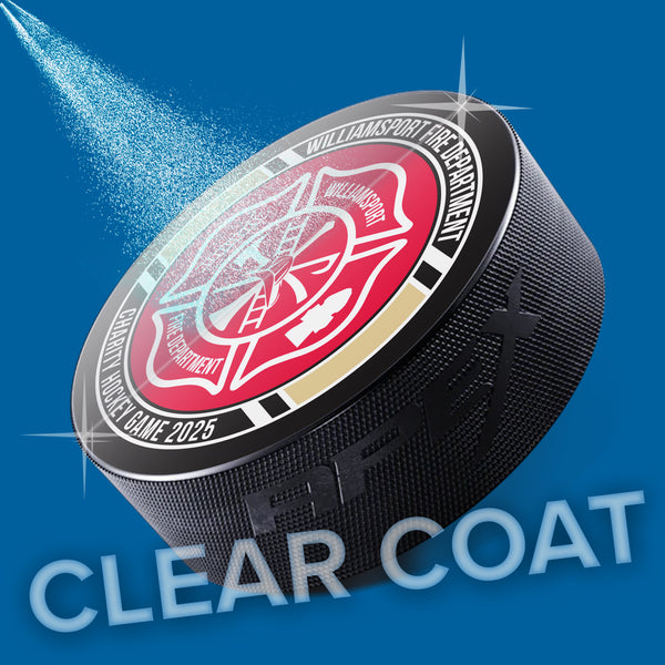 Clear Gloss Topcoat Performance Enhancer for Hockey Pucks - (add same quantity as pucks ordered)