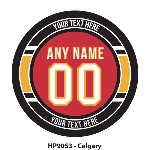HP9053 - Calgary Hockey Team Colors Puck