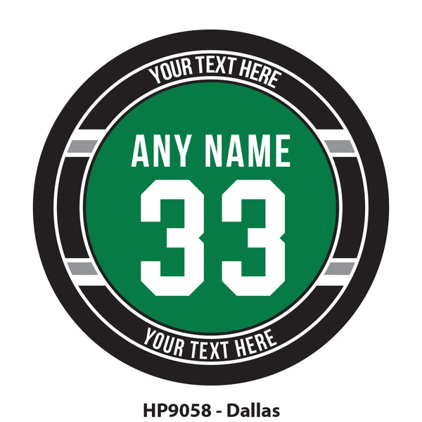 HP9058 - Dallas Hockey Team Colors Puck