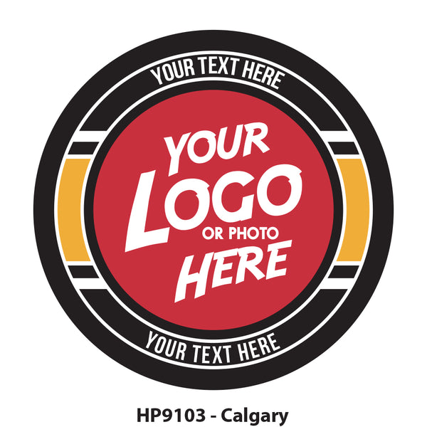 HP9103 - Calgary Hockey Colors Logo Puck