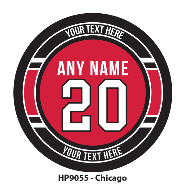 HP9055 - Chicago Hockey Team Colors Puck