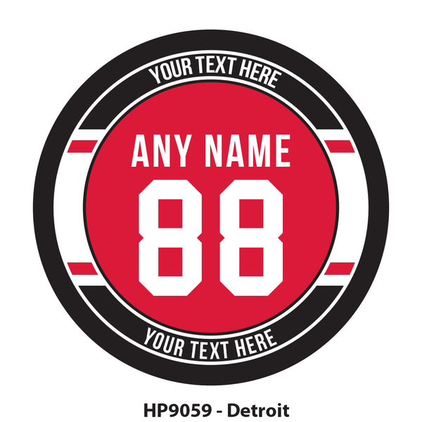 HP9059 - Detroit Hockey Team Colors Puck