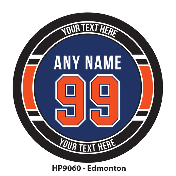 HP9060 - Edmonton Hockey Team Colors Puck