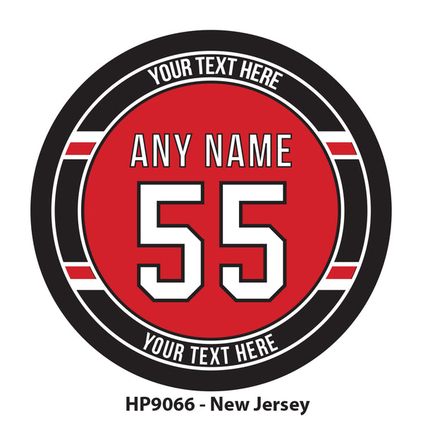 HP9066 - New Jersey Hockey Team Colors Puck