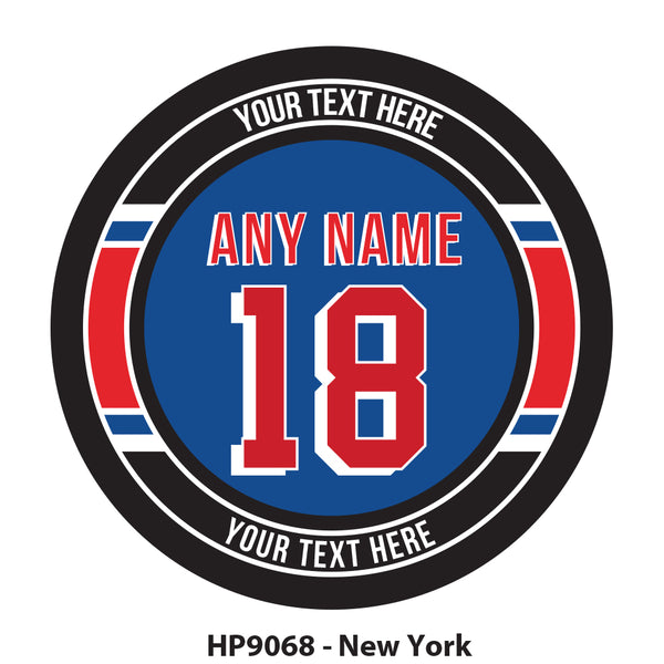 HP9068 - New York Hockey Team Colors Puck