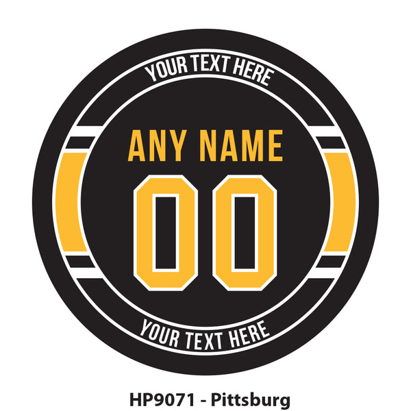 HP9071 - Pittsburg Hockey Team Colors Puck