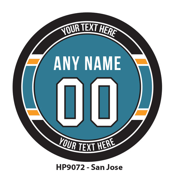 HP9072 - San Jose Hockey Team Colors Puck