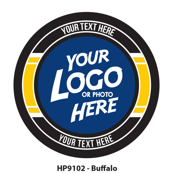 HP9102 - Buffalo Hockey Colors Logo Puck