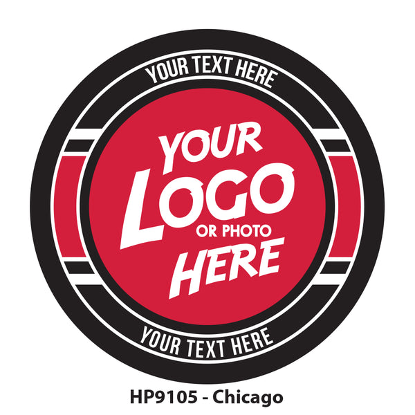 HP9105 - Chicago Hockey Colors Logo Puck