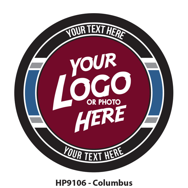 HP9106 - Columbus Hockey Colors Logo Puck