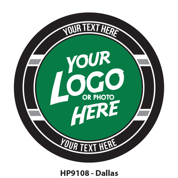 HP9108 - Dallas Hockey Colors Logo Puck
