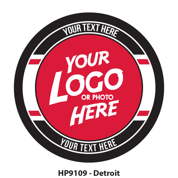 HP9109 - Detroit Hockey Colors Logo Puck