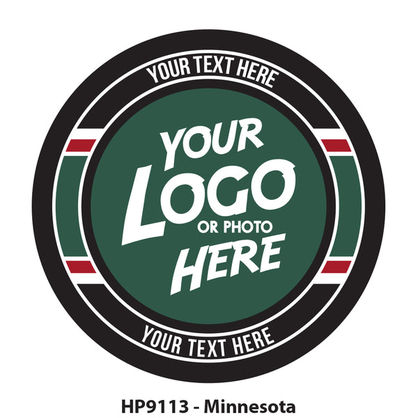 HP9113 - Minnesota Hockey Colors Logo Puck