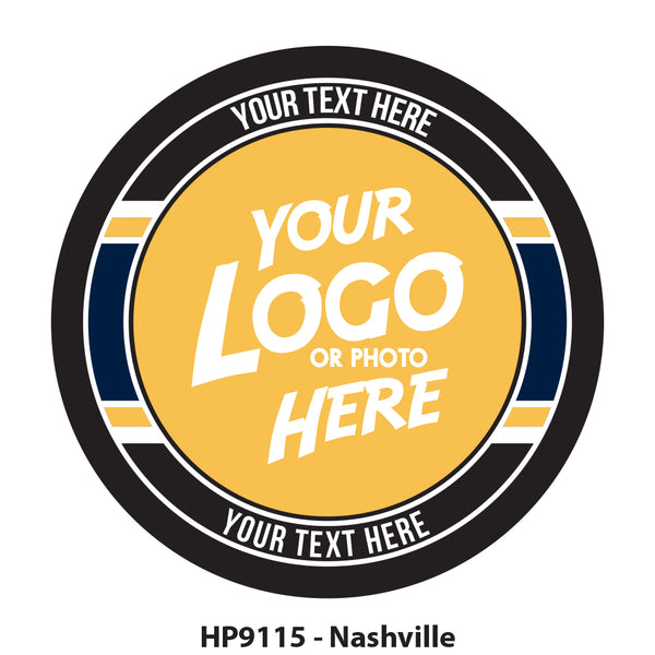 HP9115 - Nashville Hockey Colors Logo Puck