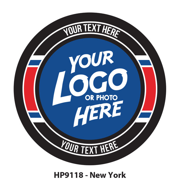 HP9118 - New York Hockey Colors Logo Puck