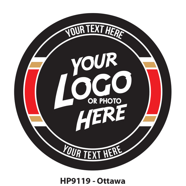 HP9119 - Ottawa Hockey Colors Logo Puck