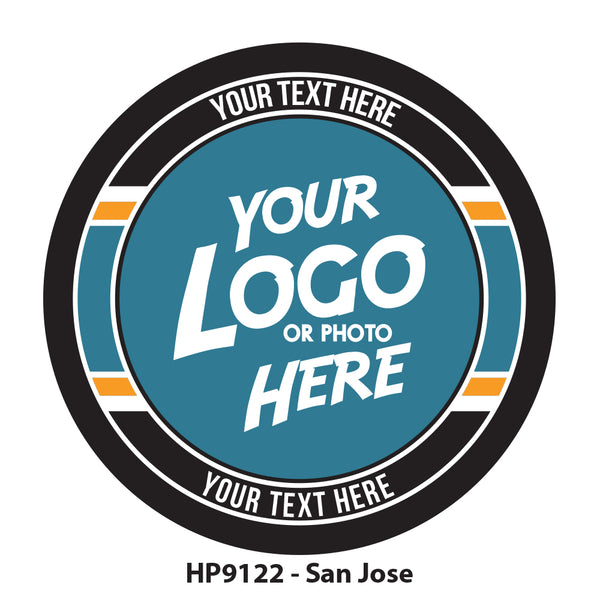 HP9122 - San Jose Hockey Colors Logo Puck